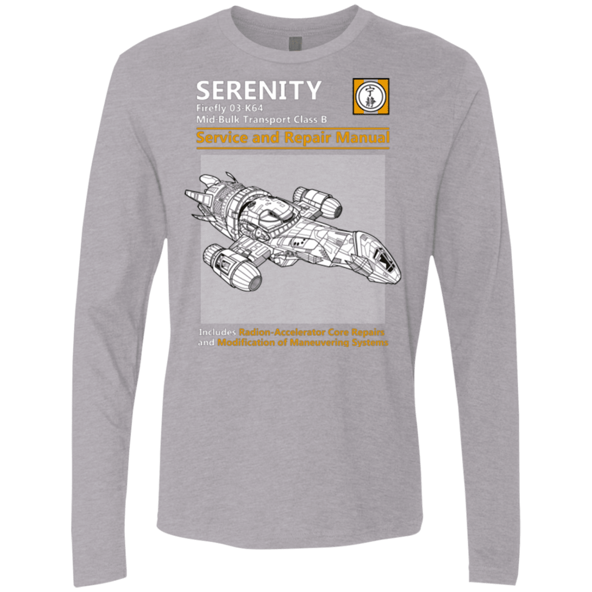 T-Shirts Heather Grey / Small Serenity Service And Repair Manual Men's Premium Long Sleeve