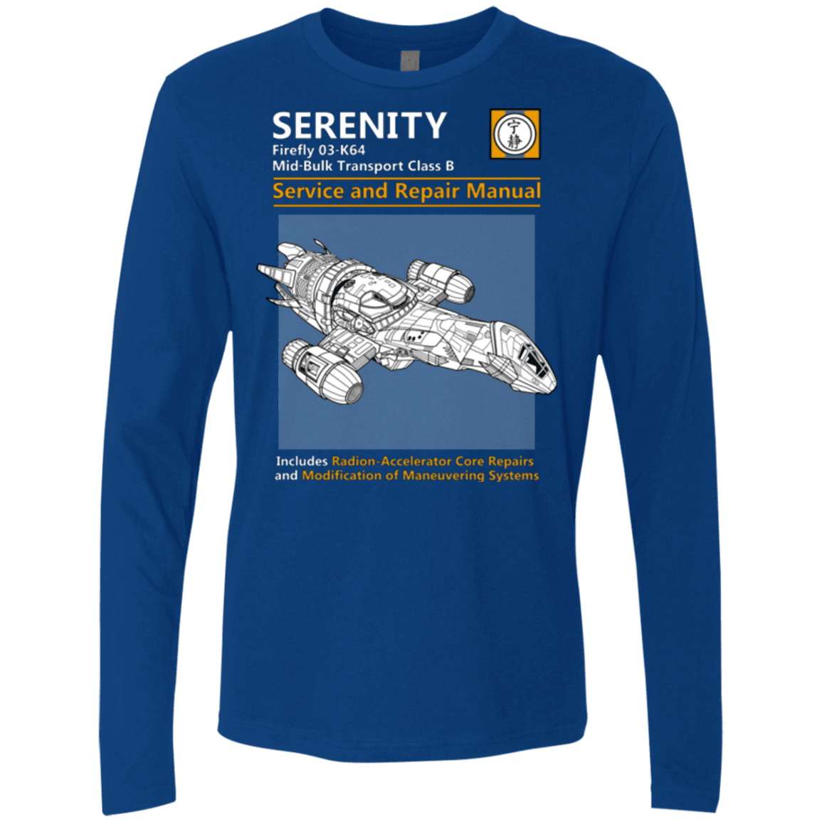 T-Shirts Royal / Small Serenity Service And Repair Manual Men's Premium Long Sleeve