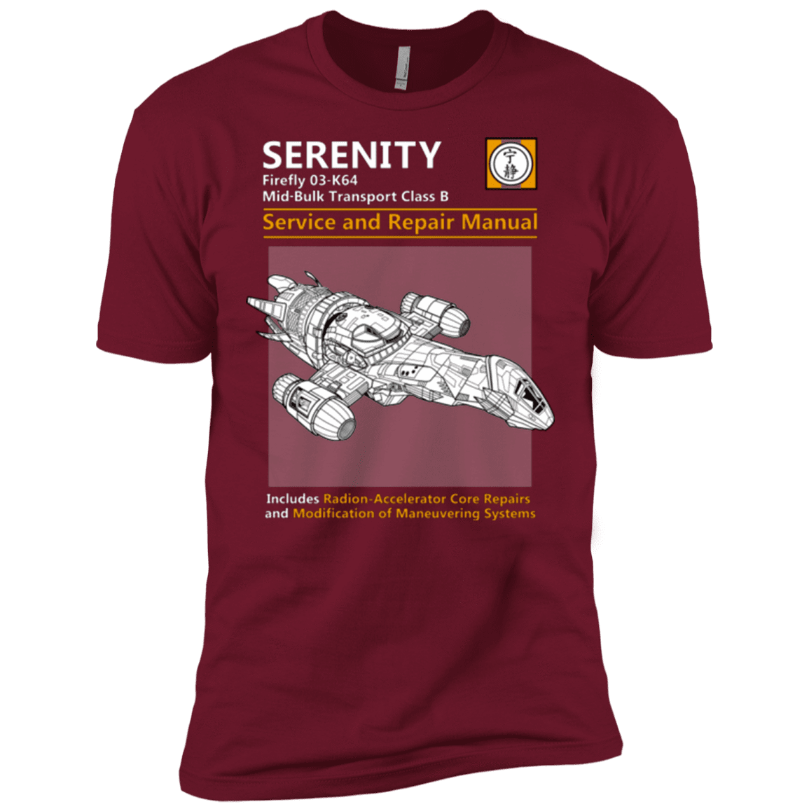 T-Shirts Cardinal / X-Small Serenity Service And Repair Manual Men's Premium T-Shirt