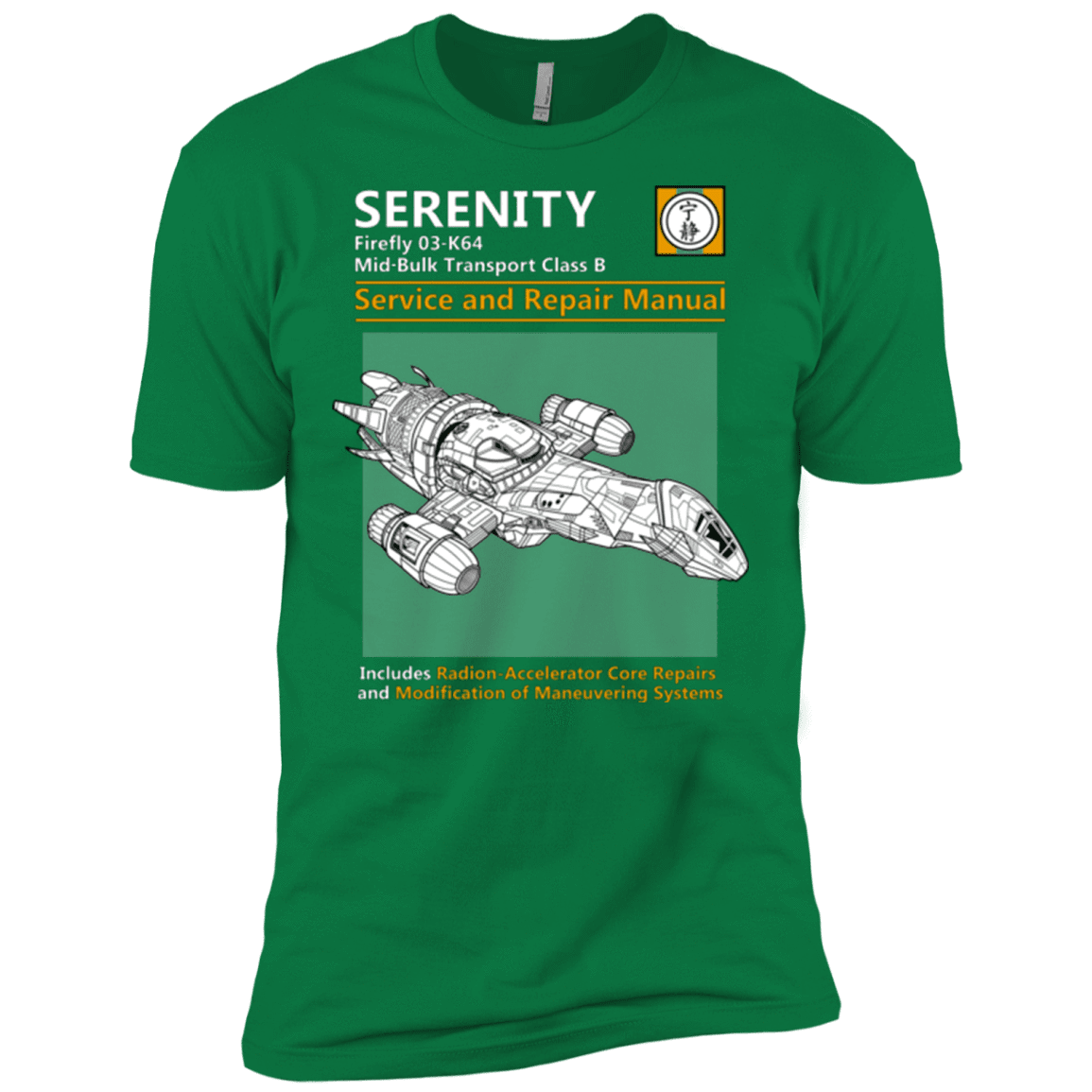 T-Shirts Kelly Green / X-Small Serenity Service And Repair Manual Men's Premium T-Shirt