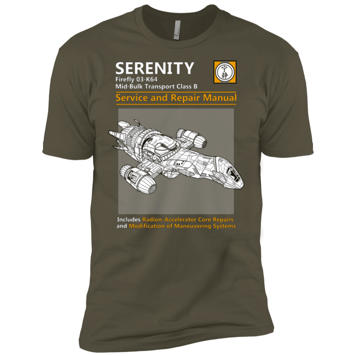 T-Shirts Military Green / X-Small Serenity Service And Repair Manual Men's Premium T-Shirt