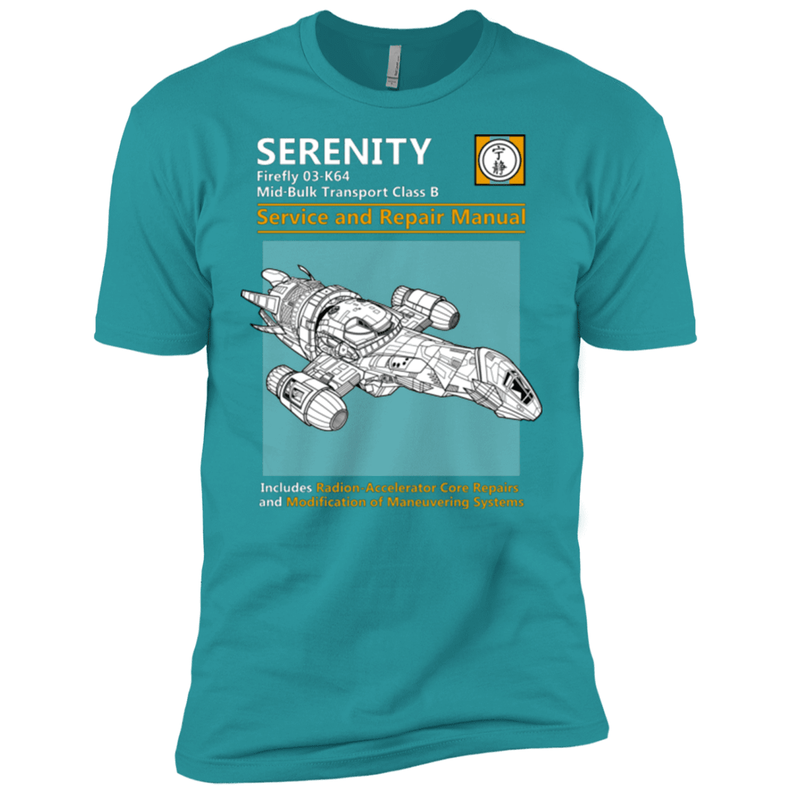 T-Shirts Tahiti Blue / X-Small Serenity Service And Repair Manual Men's Premium T-Shirt
