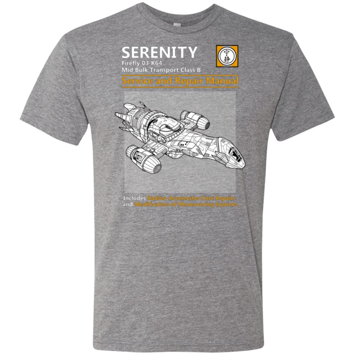 T-Shirts Premium Heather / Small Serenity Service And Repair Manual Men's Triblend T-Shirt