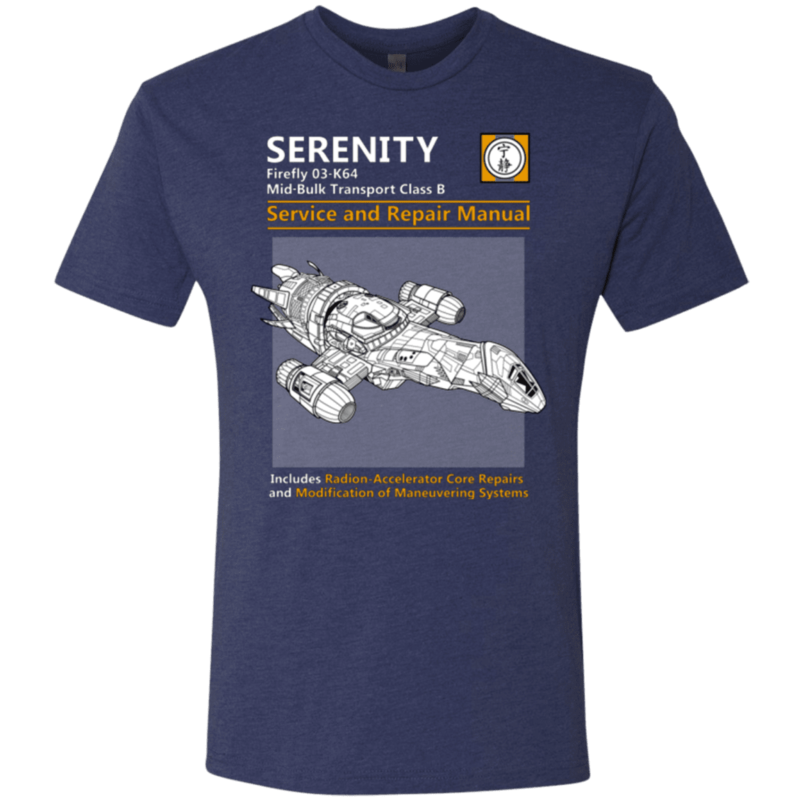 T-Shirts Vintage Navy / Small Serenity Service And Repair Manual Men's Triblend T-Shirt