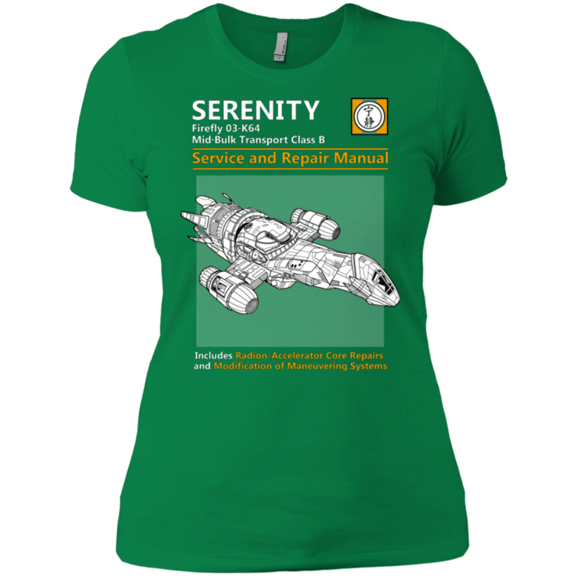 T-Shirts Kelly Green / X-Small Serenity Service And Repair Manual Women's Premium T-Shirt