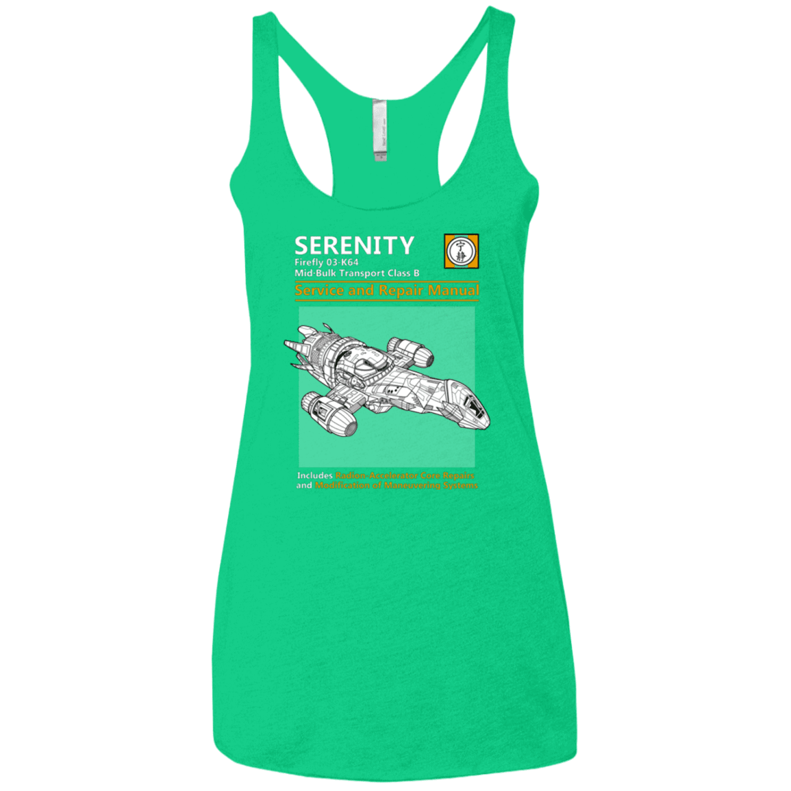 T-Shirts Envy / X-Small Serenity Service And Repair Manual Women's Triblend Racerback Tank