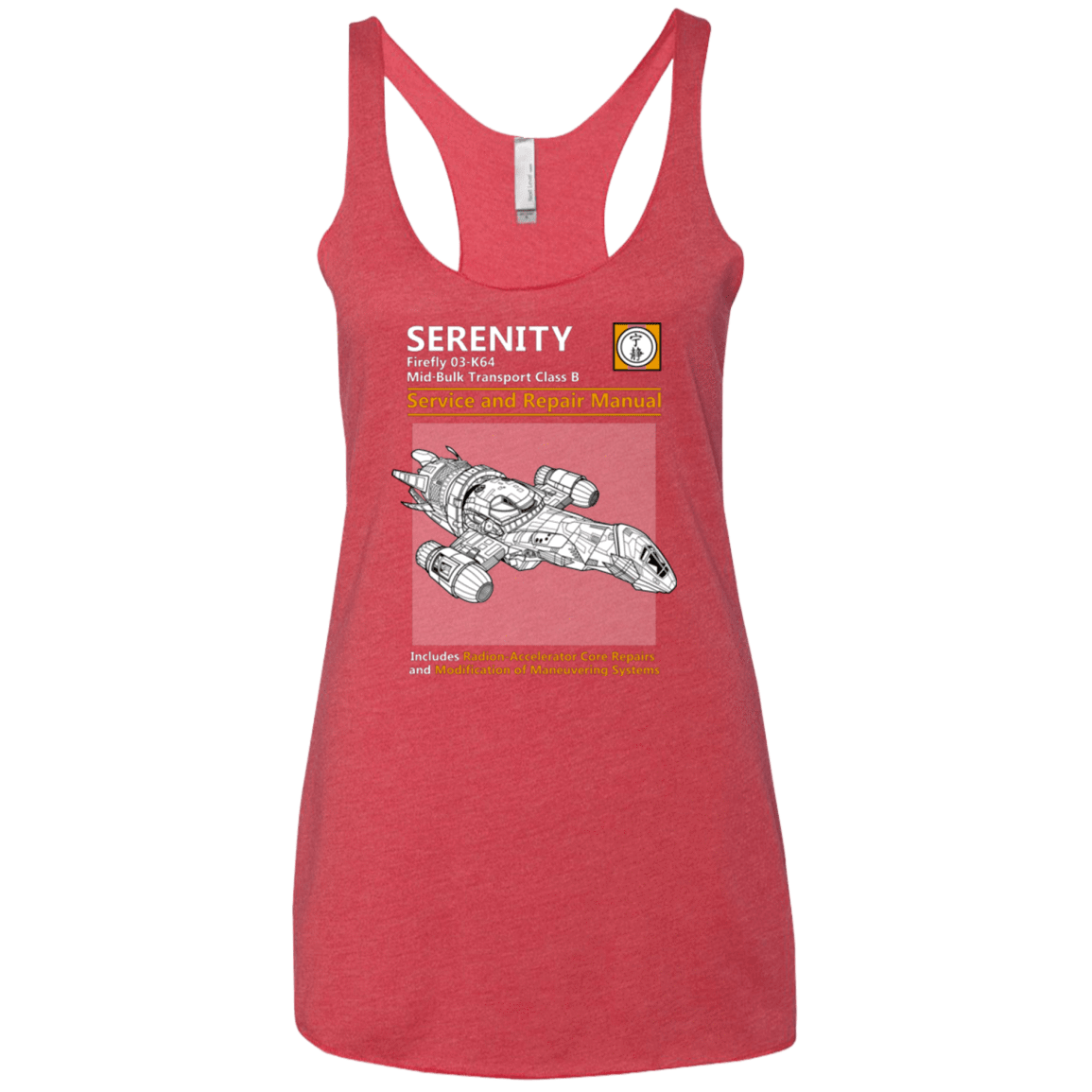T-Shirts Vintage Red / X-Small Serenity Service And Repair Manual Women's Triblend Racerback Tank