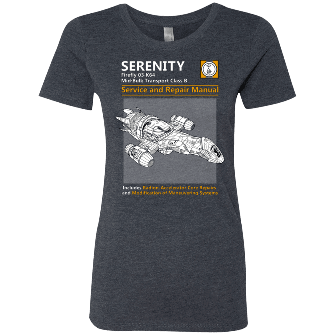 T-Shirts Vintage Navy / Small Serenity Service And Repair Manual Women's Triblend T-Shirt