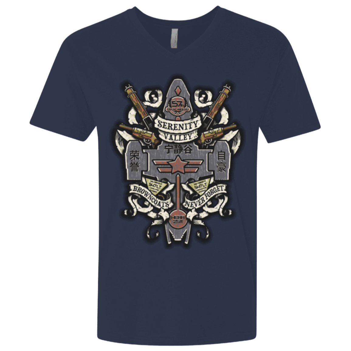 T-Shirts Midnight Navy / X-Small Serenity Valley Memorial Men's Premium V-Neck