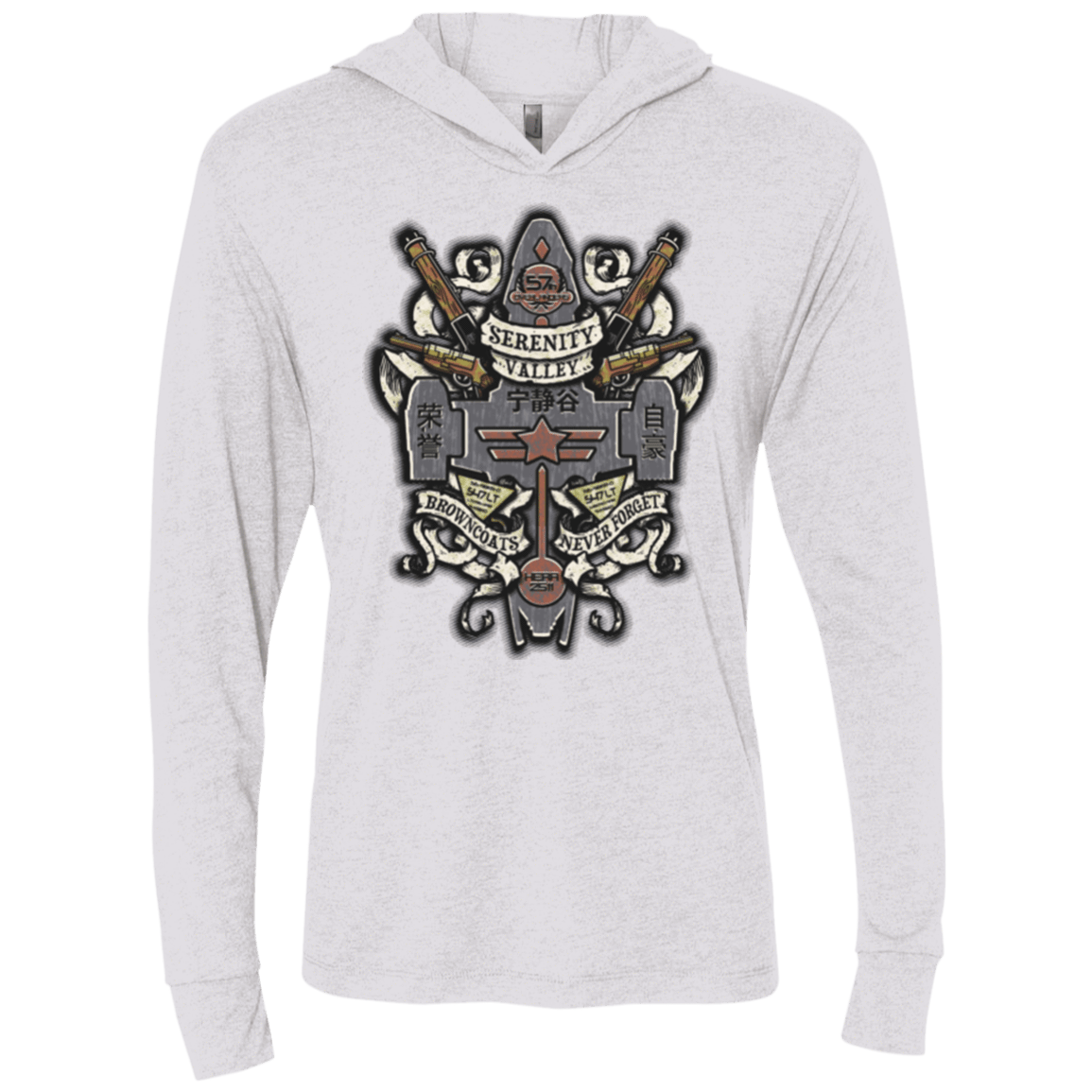 T-Shirts Heather White / X-Small Serenity Valley Memorial Triblend Long Sleeve Hoodie Tee