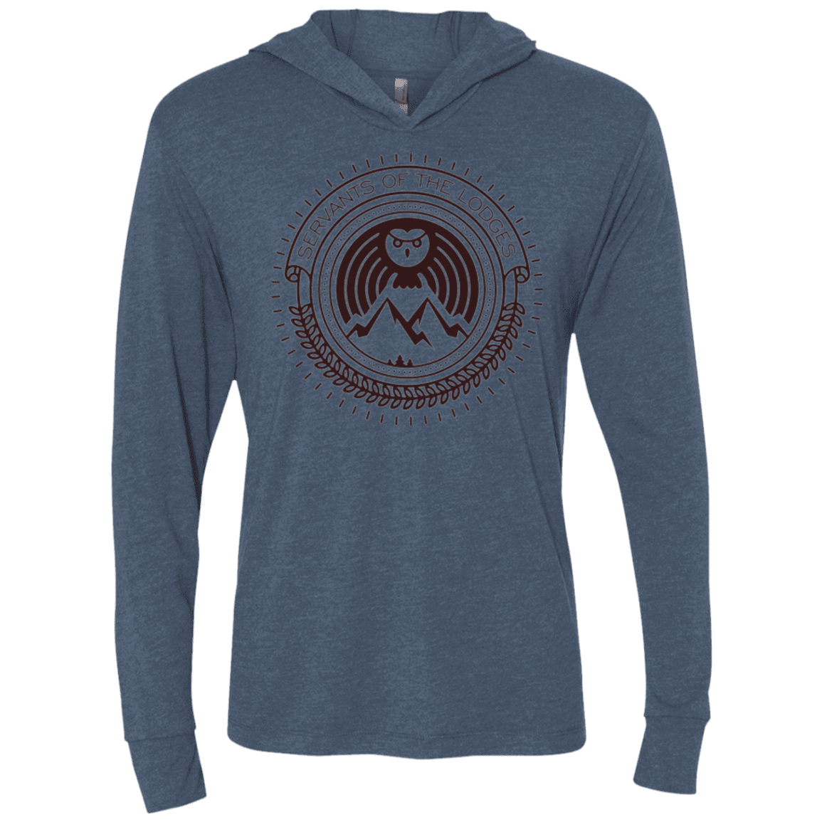 T-Shirts Indigo / X-Small SERVANTS Triblend Long Sleeve Hoodie Tee