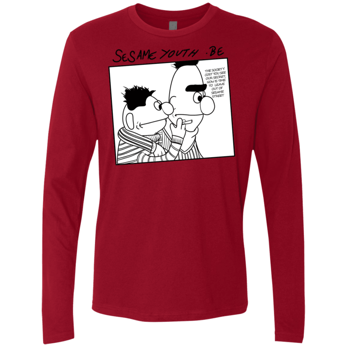 T-Shirts Cardinal / S Sesame Youth Men's Premium Long Sleeve