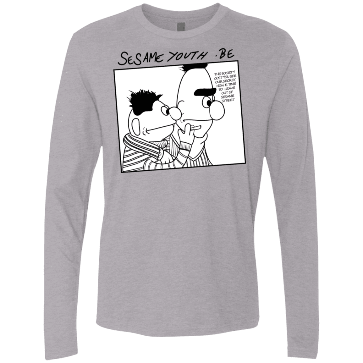 T-Shirts Heather Grey / S Sesame Youth Men's Premium Long Sleeve