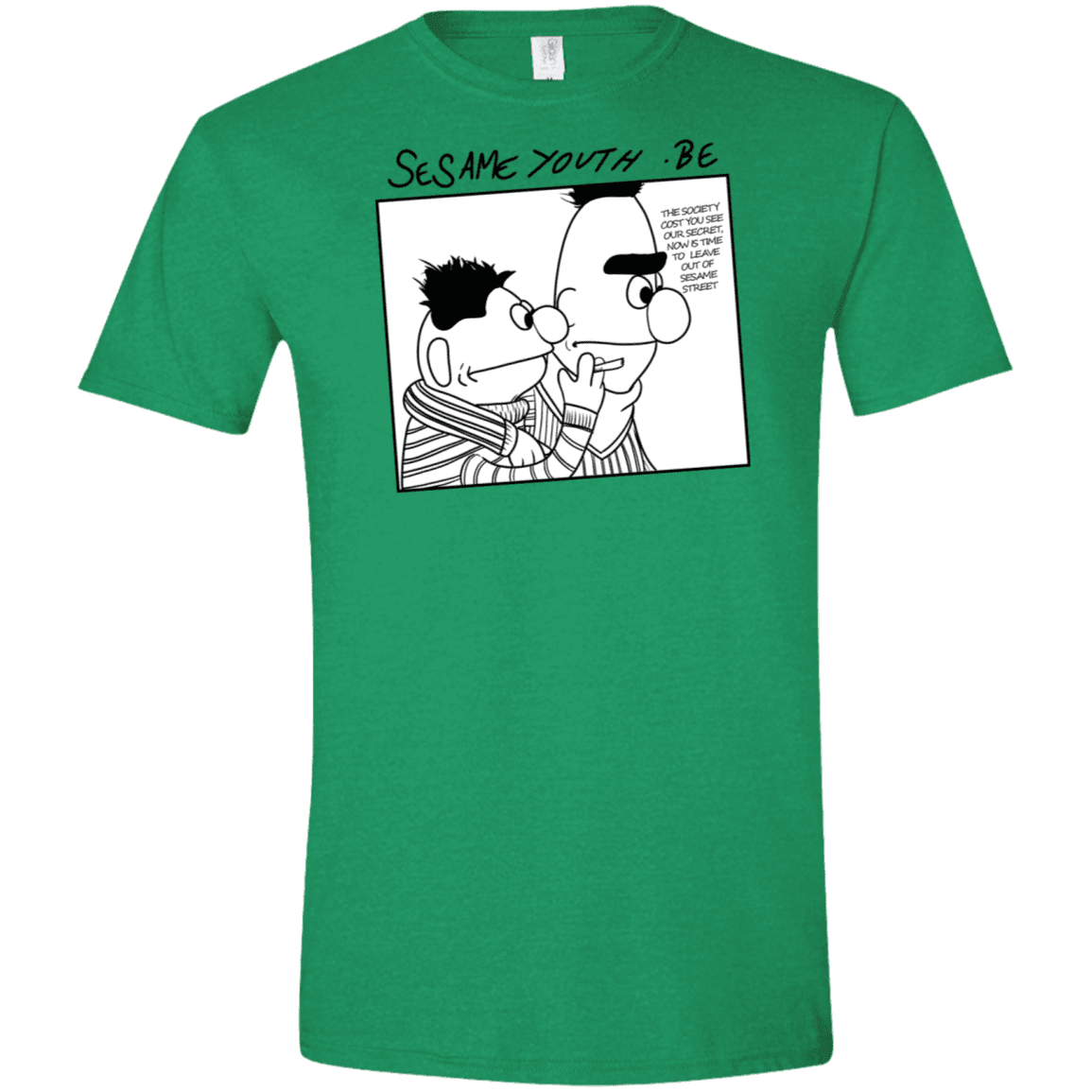 T-Shirts Heather Irish Green / M Sesame Youth Men's Semi-Fitted Softstyle