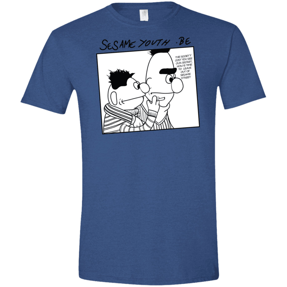 T-Shirts Heather Royal / X-Small Sesame Youth Men's Semi-Fitted Softstyle