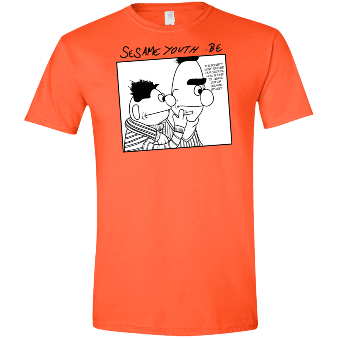 T-Shirts Orange / S Sesame Youth Men's Semi-Fitted Softstyle