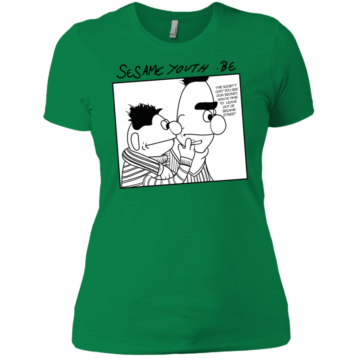 T-Shirts Kelly Green / X-Small Sesame Youth Women's Premium T-Shirt