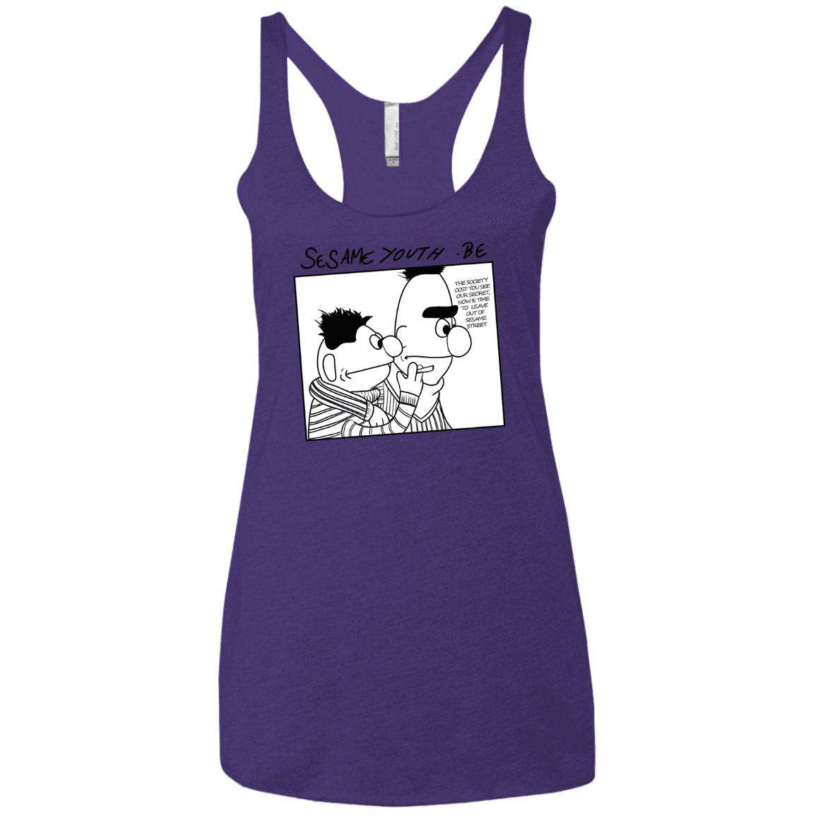 T-Shirts Purple Rush / X-Small Sesame Youth Women's Triblend Racerback Tank