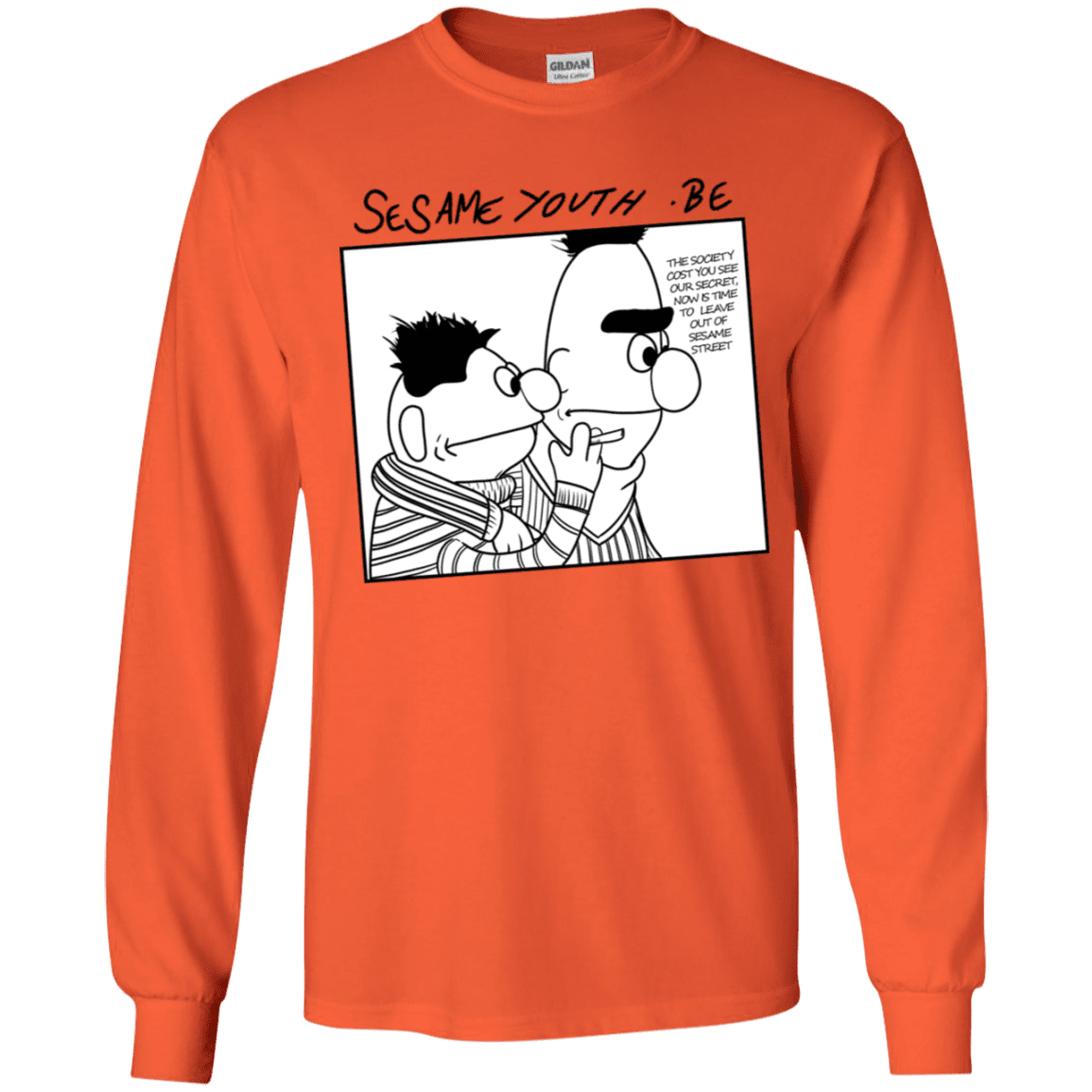 T-Shirts Orange / YS Sesame Youth Youth Long Sleeve T-Shirt