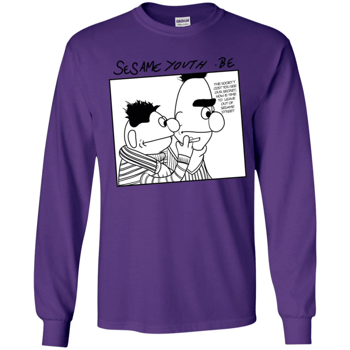 T-Shirts Purple / YS Sesame Youth Youth Long Sleeve T-Shirt