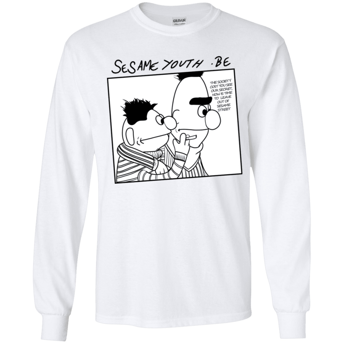T-Shirts White / YS Sesame Youth Youth Long Sleeve T-Shirt