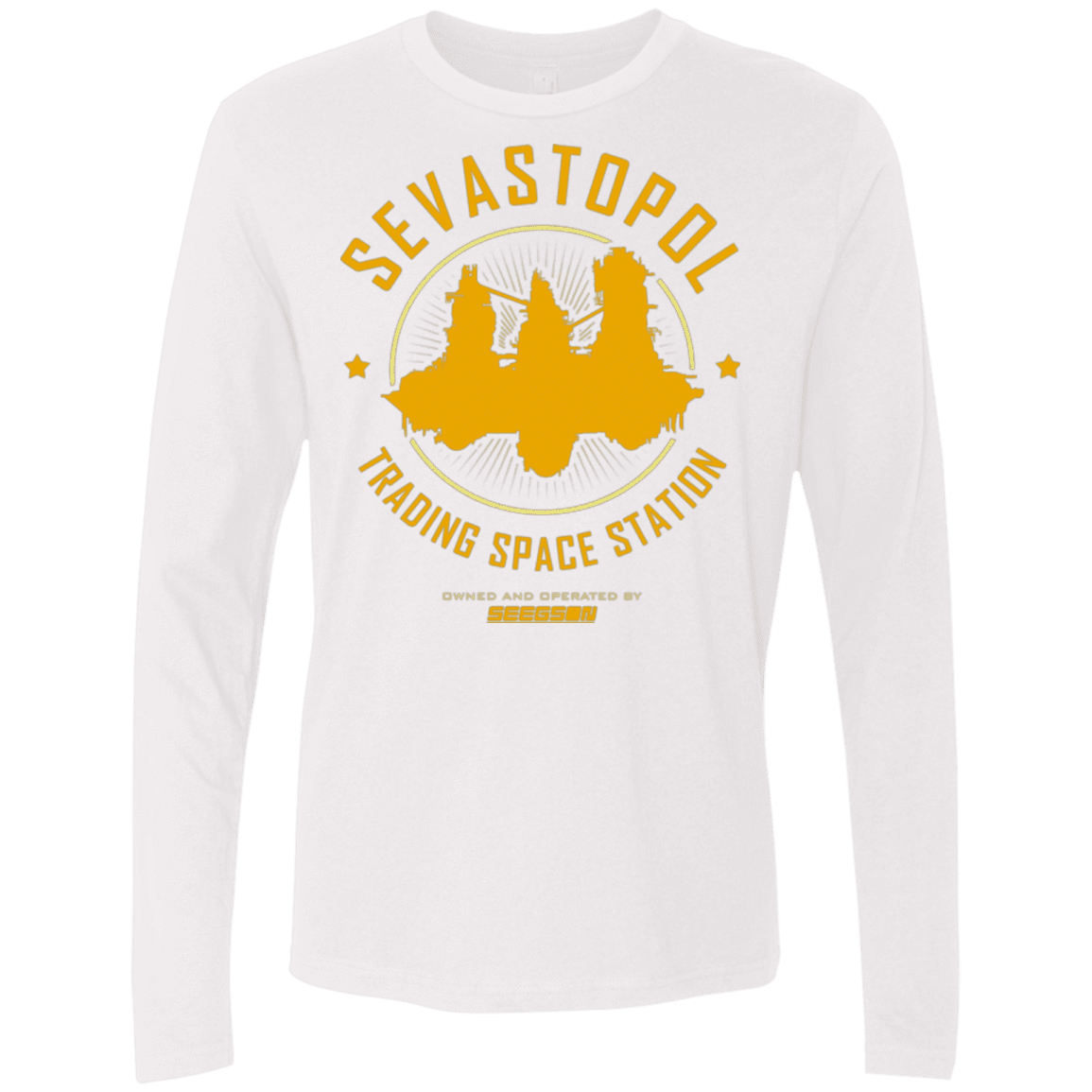 T-Shirts White / Small Sevastopol Station Men's Premium Long Sleeve