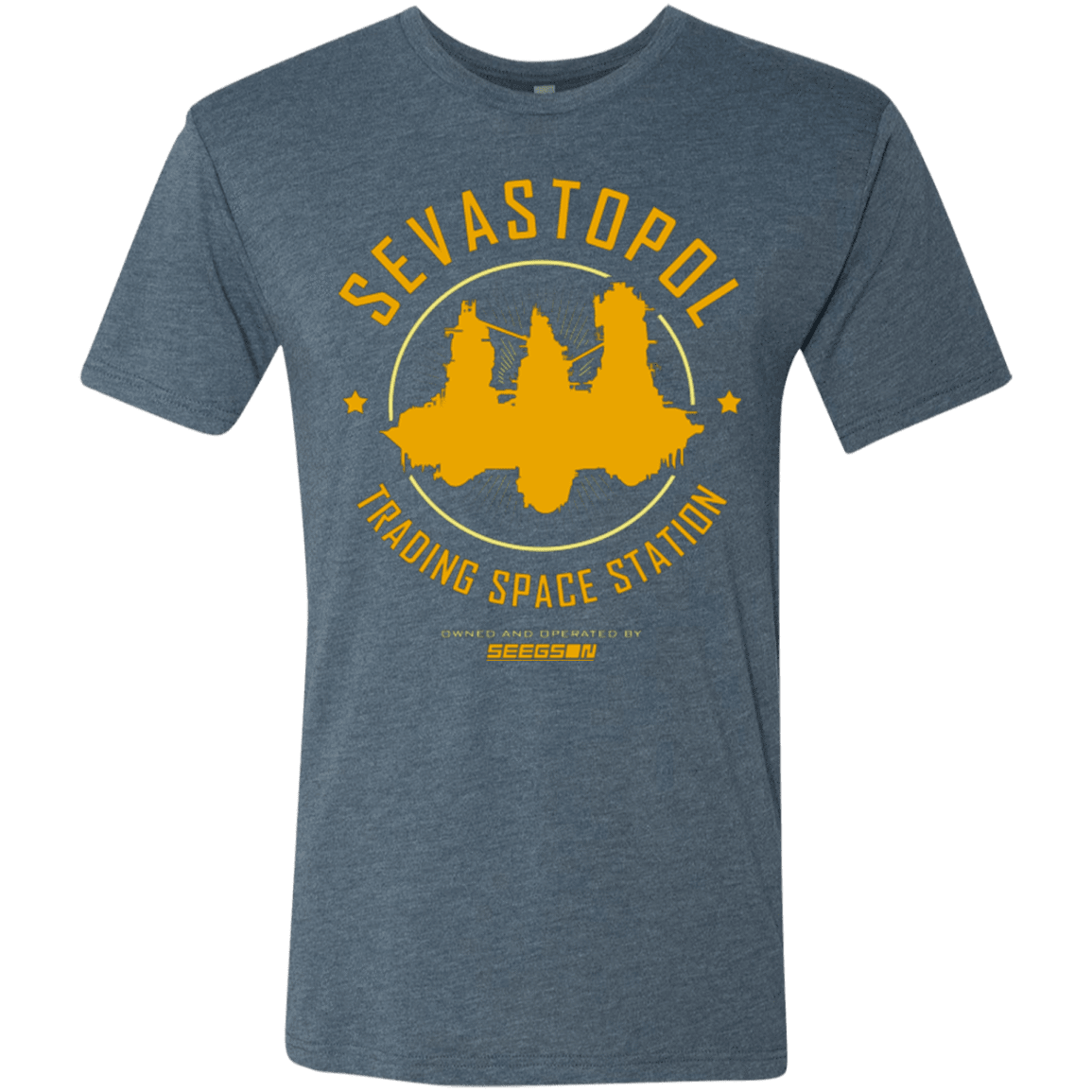 T-Shirts Indigo / Small Sevastopol Station Men's Triblend T-Shirt