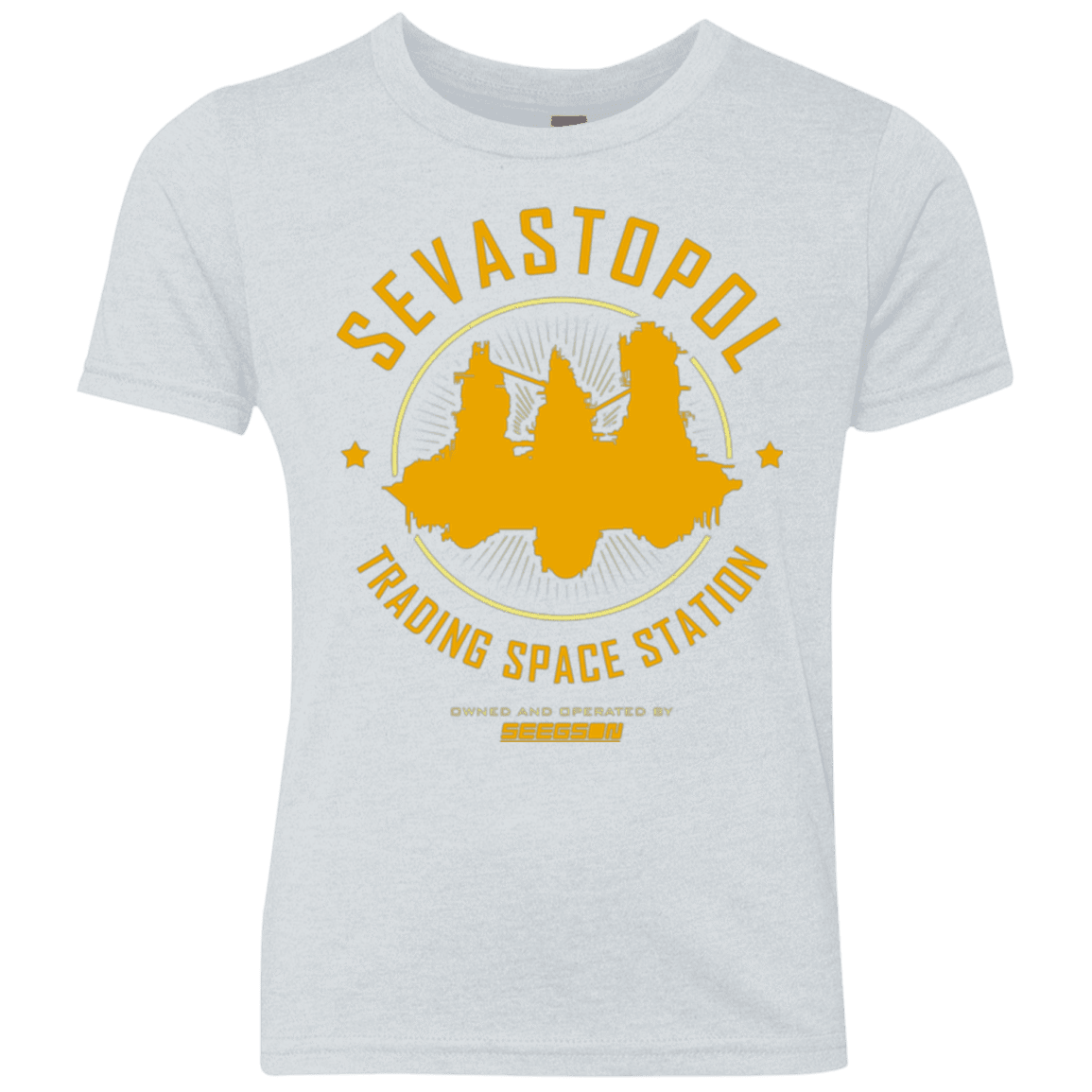 T-Shirts Heather White / YXS Sevastopol Station Youth Triblend T-Shirt