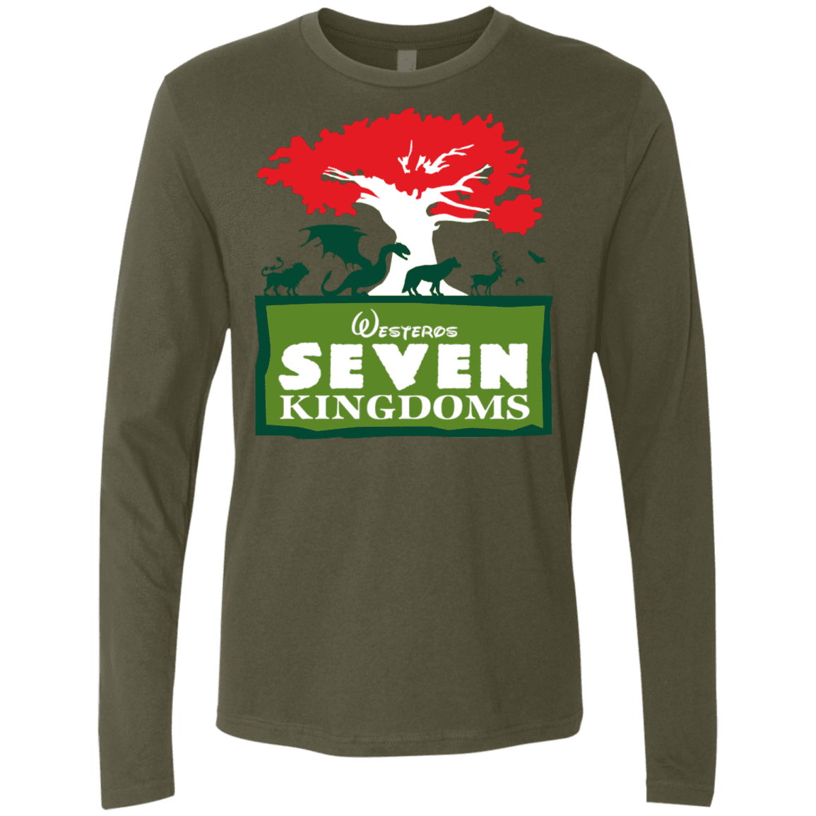 T-Shirts Military Green / S Seven Kingdoms Men's Premium Long Sleeve