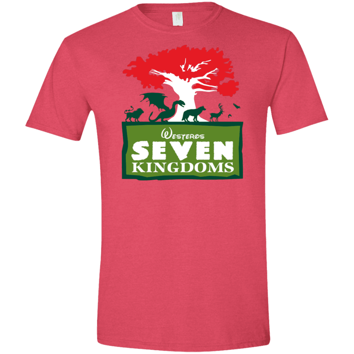 T-Shirts Heather Red / S Seven Kingdoms Men's Semi-Fitted Softstyle