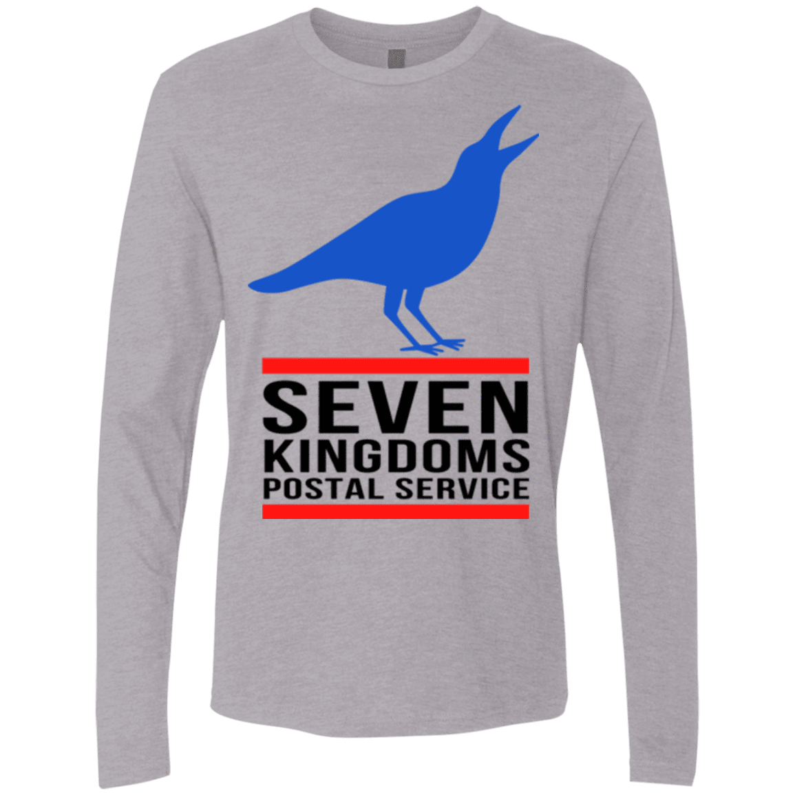 T-Shirts Heather Grey / Small Seven kingdoms postal service Men's Premium Long Sleeve