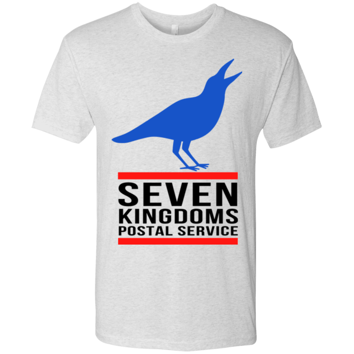 T-Shirts Heather White / Small Seven kingdoms postal service Men's Triblend T-Shirt