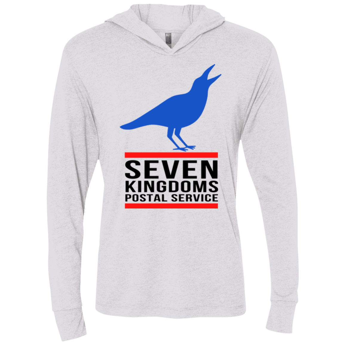 T-Shirts Heather White / X-Small Seven kingdoms postal service Triblend Long Sleeve Hoodie Tee