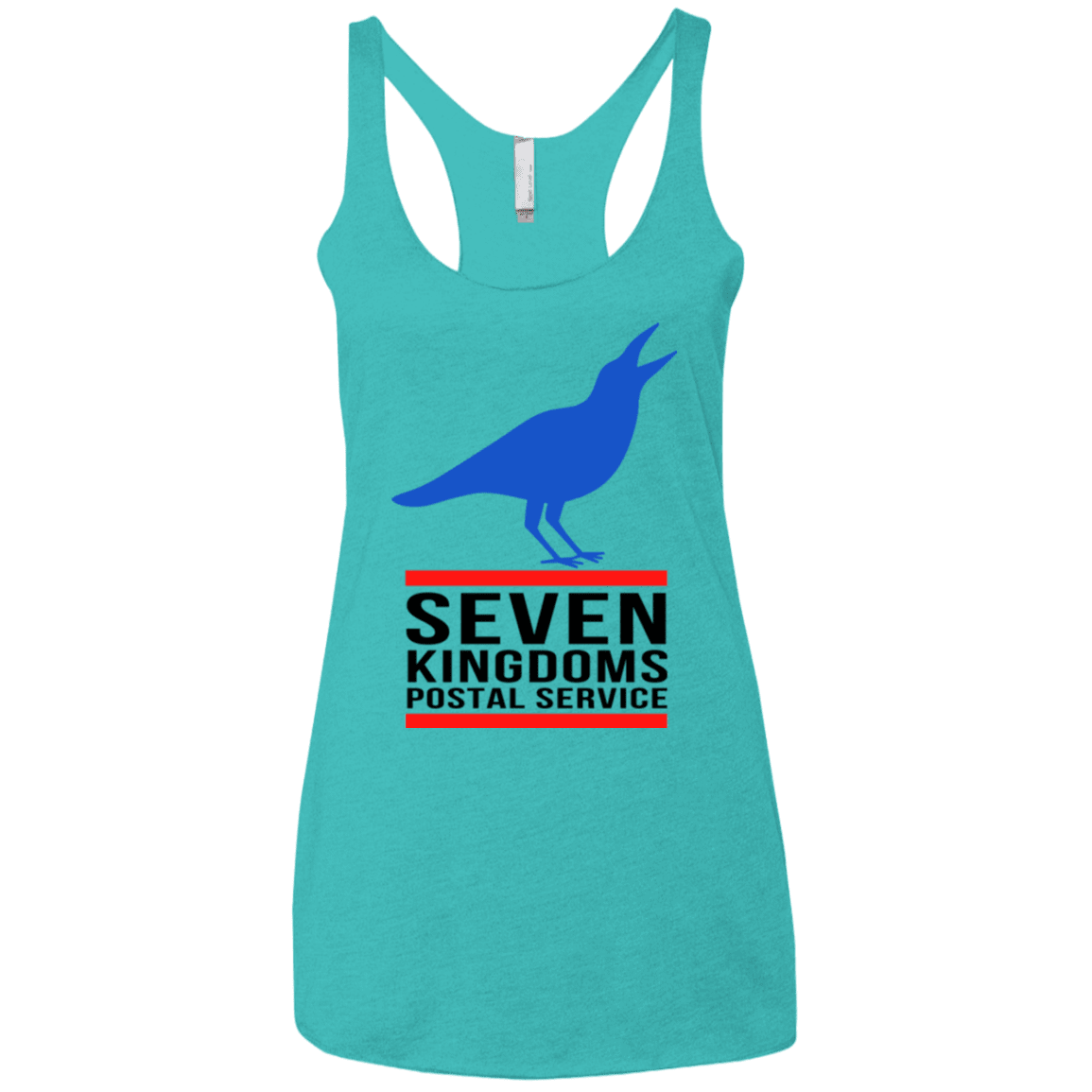 T-Shirts Tahiti Blue / X-Small Seven kingdoms postal service Women's Triblend Racerback Tank