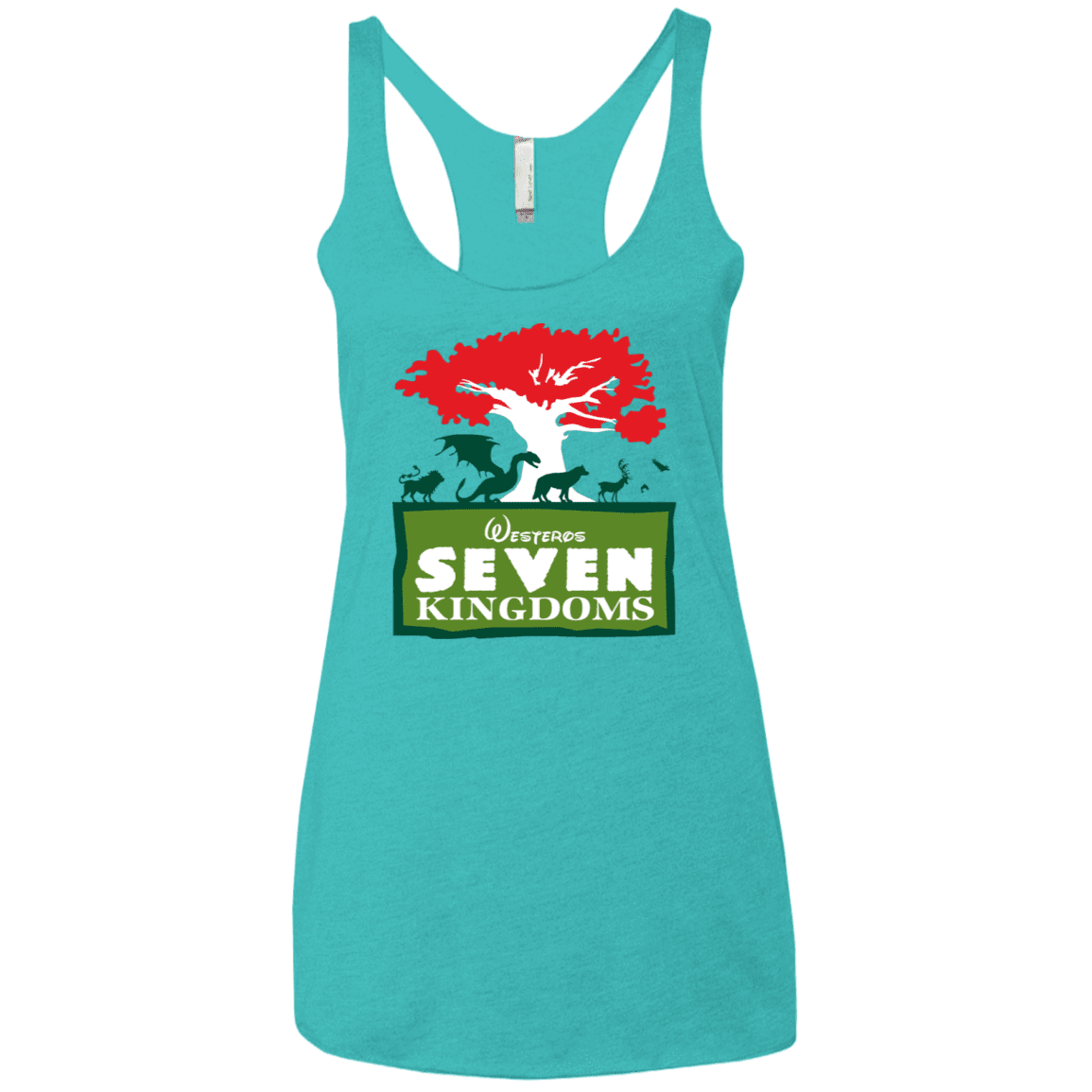 T-Shirts Tahiti Blue / X-Small Seven Kingdoms Women's Triblend Racerback Tank