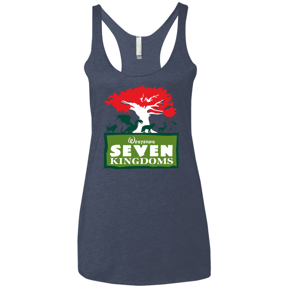 T-Shirts Vintage Navy / X-Small Seven Kingdoms Women's Triblend Racerback Tank