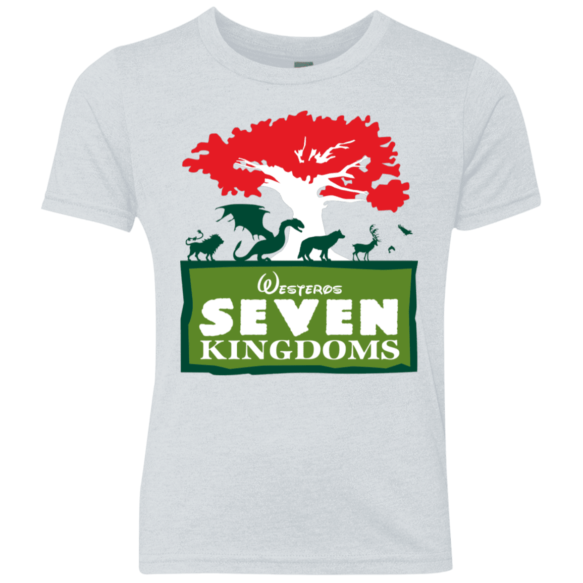 T-Shirts Heather White / YXS Seven Kingdoms Youth Triblend T-Shirt