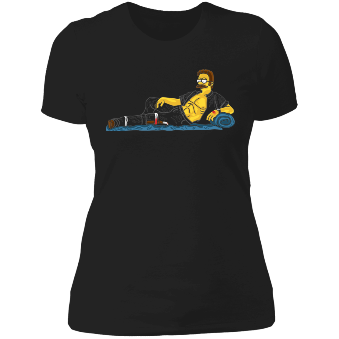 T-Shirts Black / X-Small Sexy Flanders Finds A Way Women's Premium T-Shirt