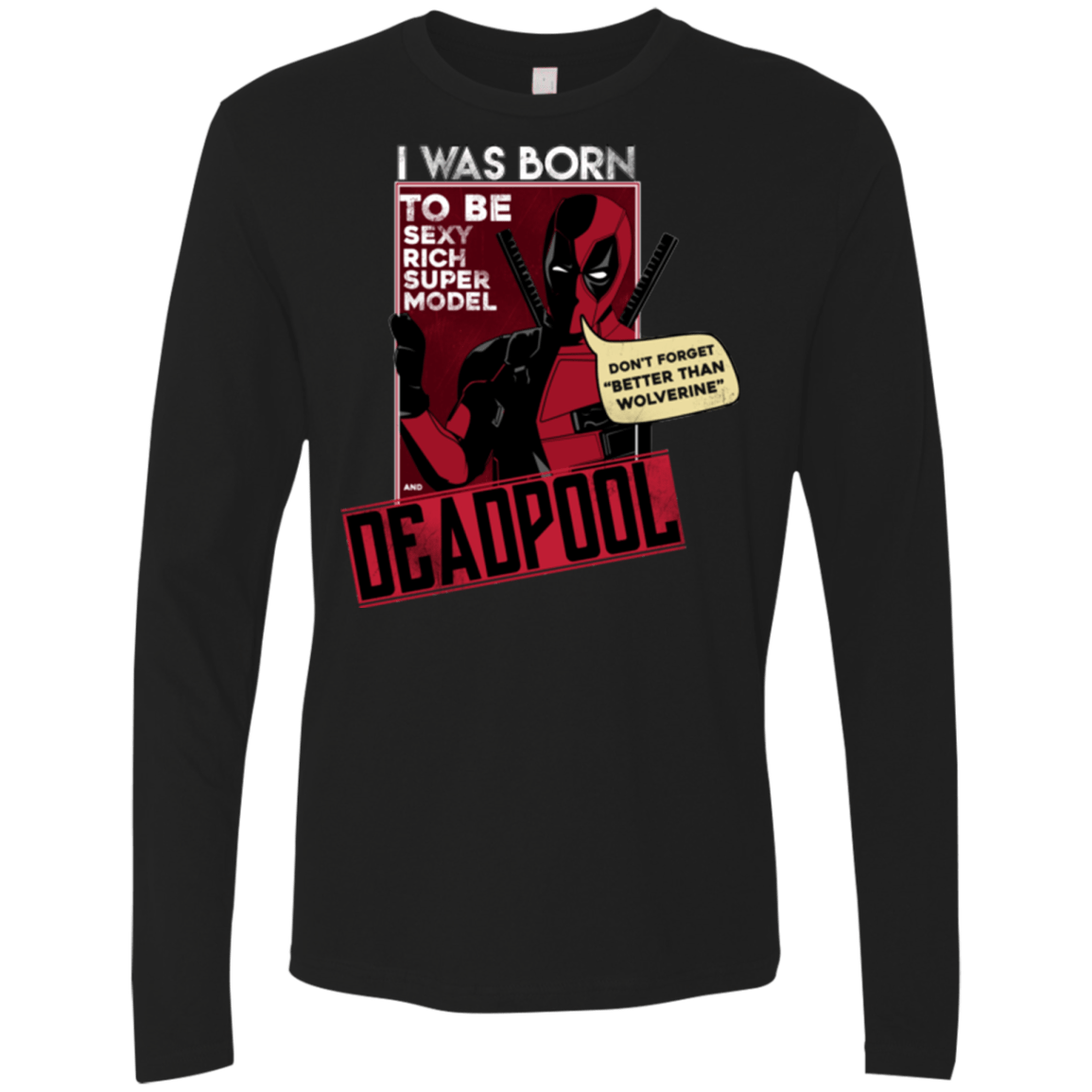 T-Shirts Black / S Sexy Rich Super Model Men's Premium Long Sleeve