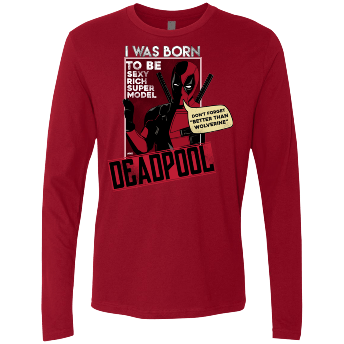 T-Shirts Cardinal / S Sexy Rich Super Model Men's Premium Long Sleeve