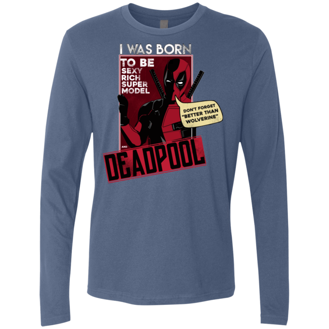 T-Shirts Indigo / S Sexy Rich Super Model Men's Premium Long Sleeve