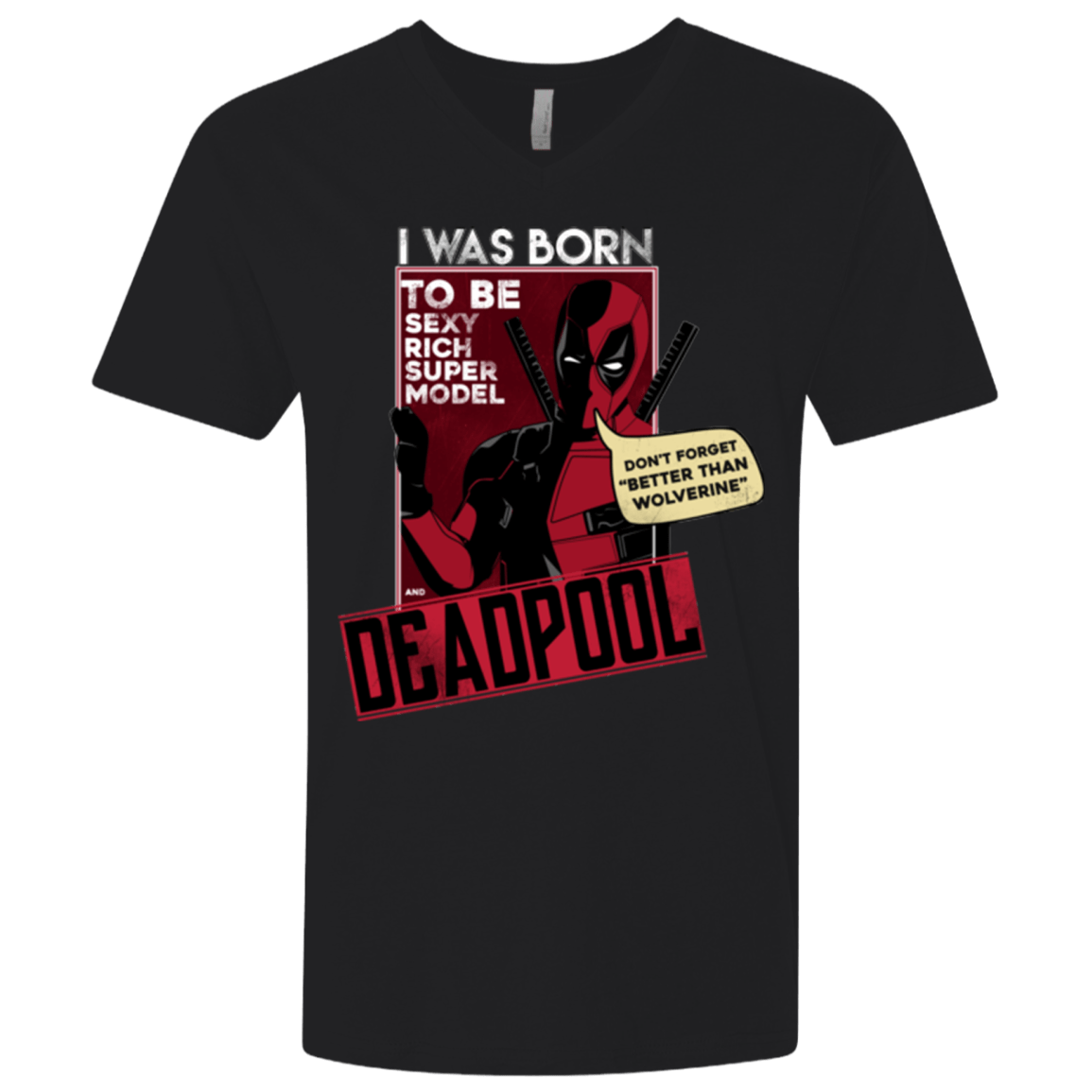 T-Shirts Black / X-Small Sexy Rich Super Model Men's Premium V-Neck