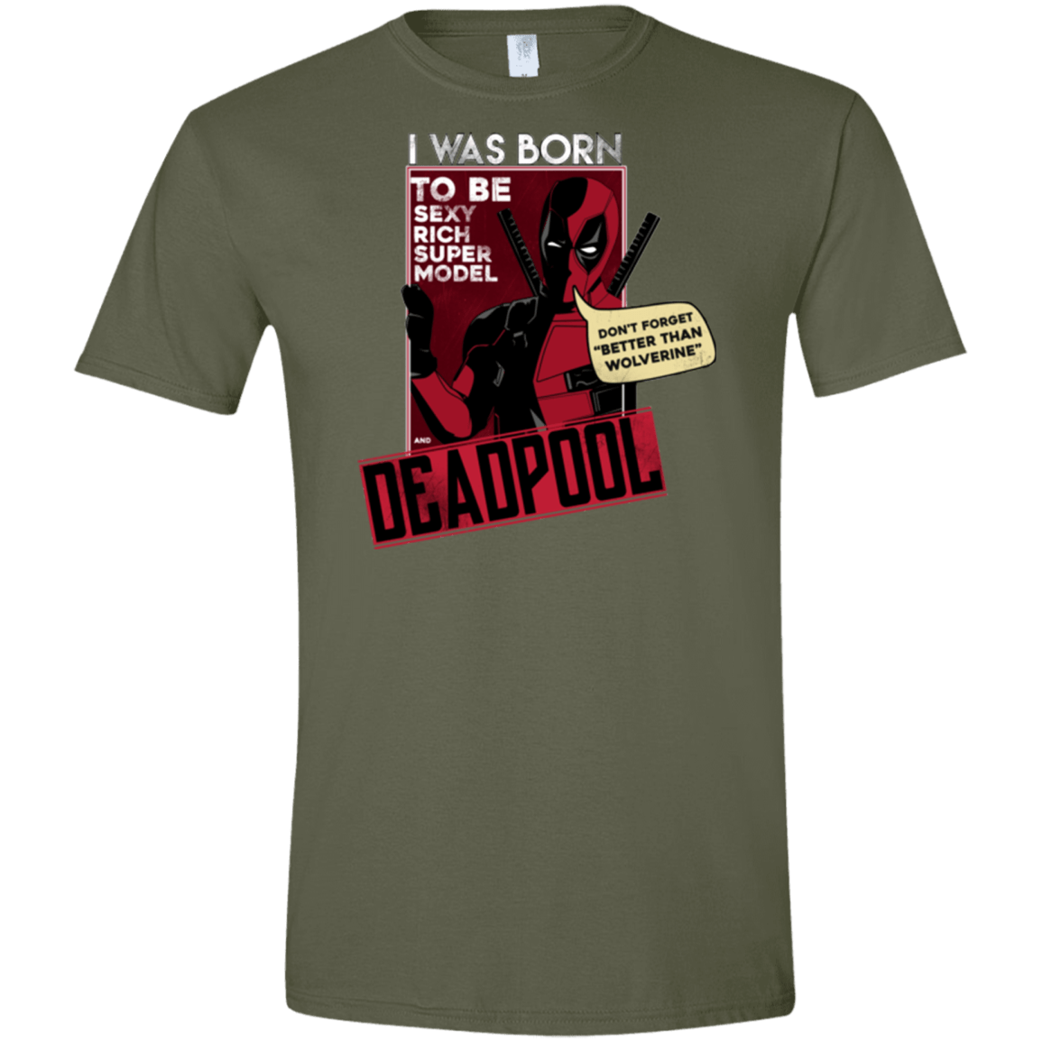 T-Shirts Military Green / S Sexy Rich Super Model Men's Semi-Fitted Softstyle