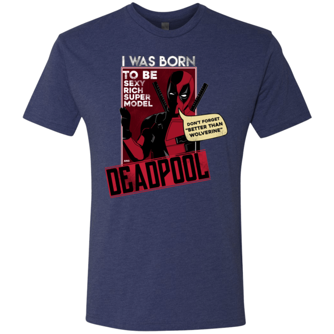 T-Shirts Vintage Navy / S Sexy Rich Super Model Men's Triblend T-Shirt