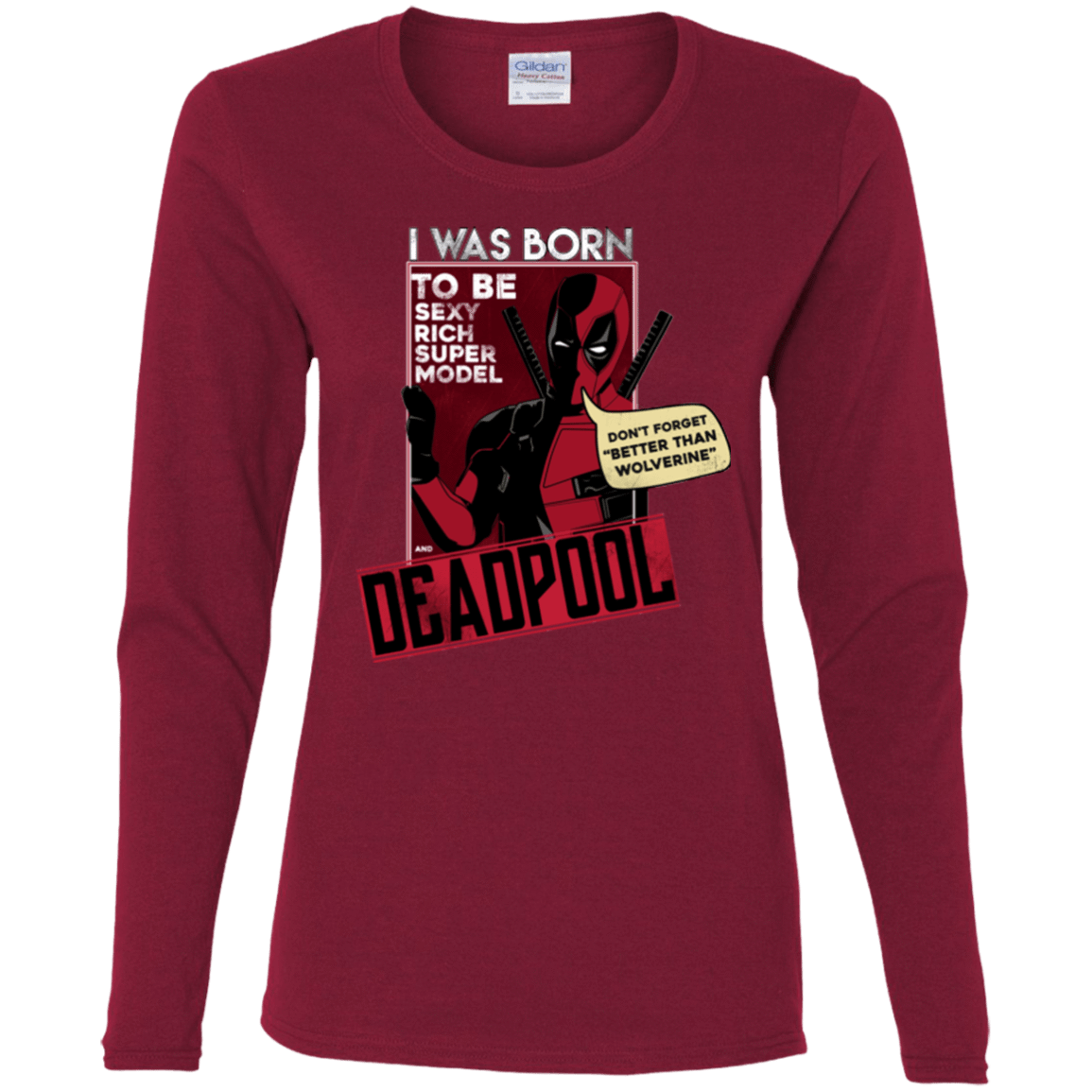 T-Shirts Cardinal / S Sexy Rich Super Model Women's Long Sleeve T-Shirt