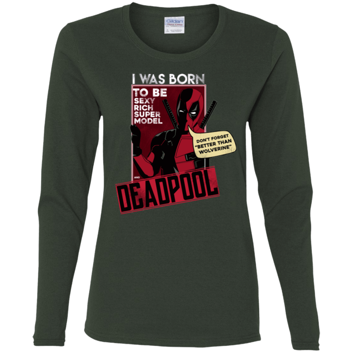 T-Shirts Forest / S Sexy Rich Super Model Women's Long Sleeve T-Shirt