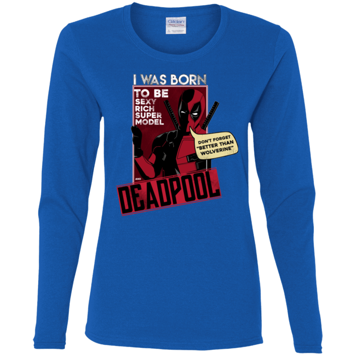 T-Shirts Royal / S Sexy Rich Super Model Women's Long Sleeve T-Shirt