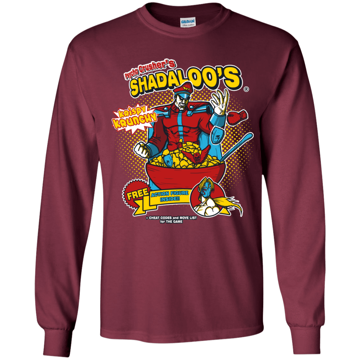 T-Shirts Maroon / YS Shadaloos Youth Long Sleeve T-Shirt