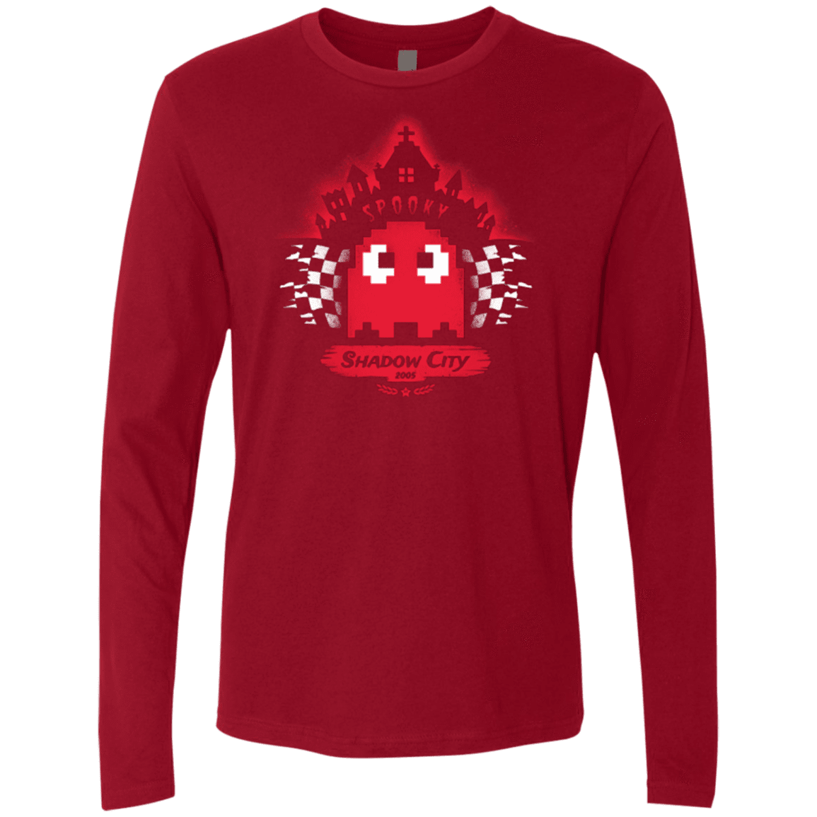 T-Shirts Cardinal / Small Shadow City Men's Premium Long Sleeve