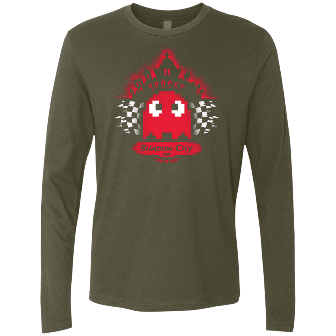 T-Shirts Military Green / Small Shadow City Men's Premium Long Sleeve